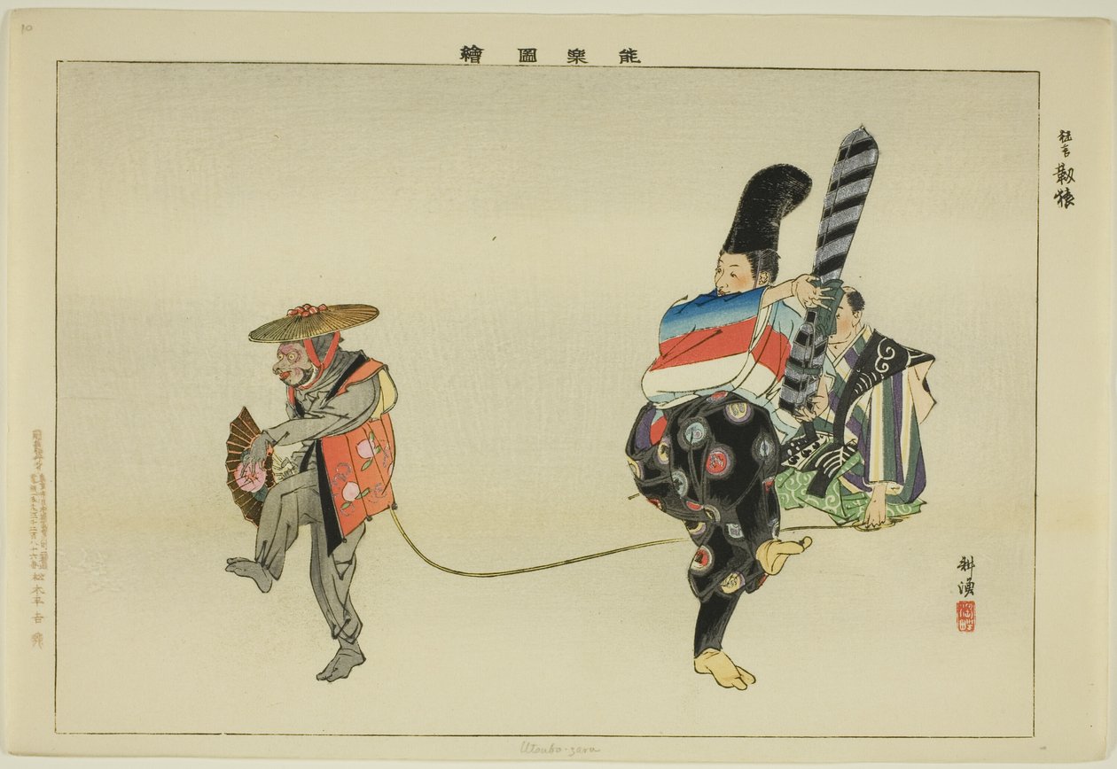 Utsubo-saru, sarjasta "Pictures of No Performances (Nogaku Zue)" tekijältä Tsukioka Kogyo