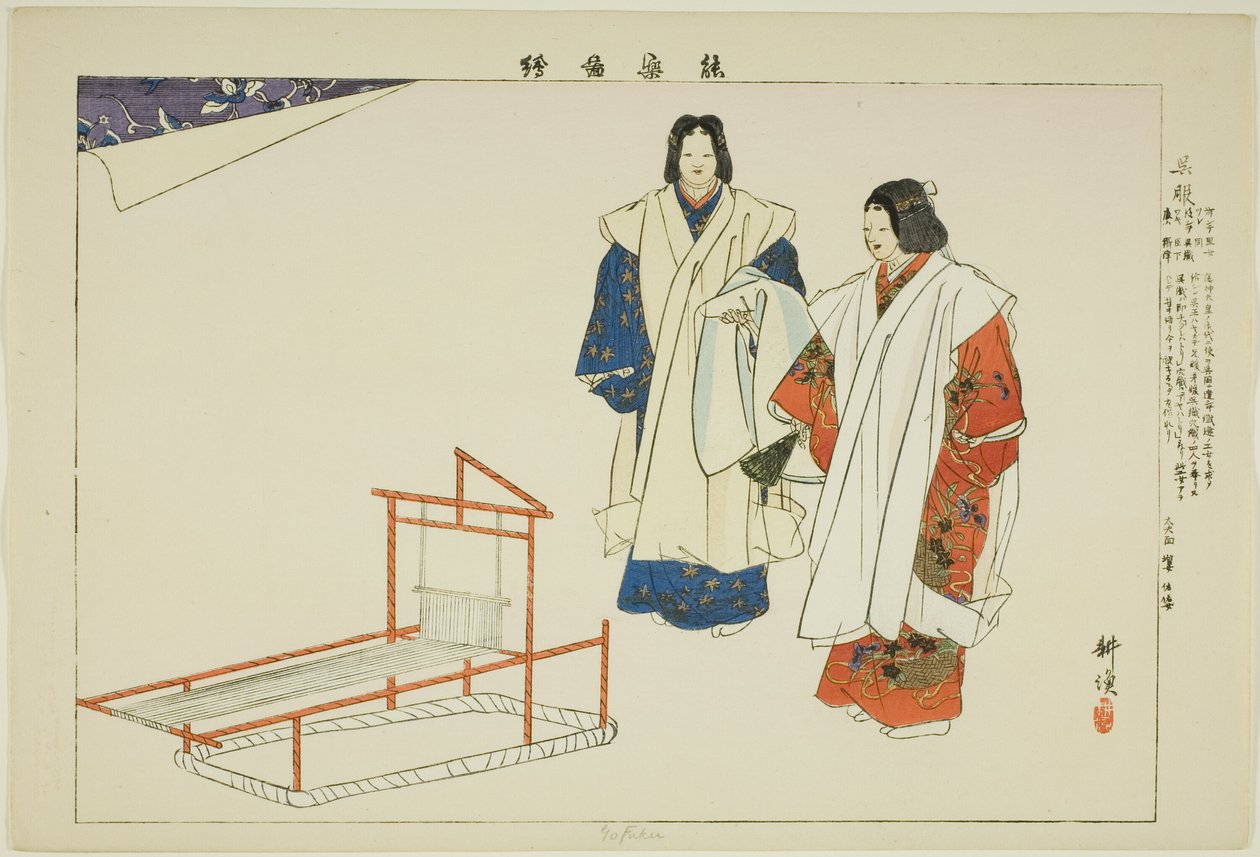 Yofuku, sarjasta "Pictures of No Performances (Nogaku Zue)" tekijältä Tsukioka Kogyo