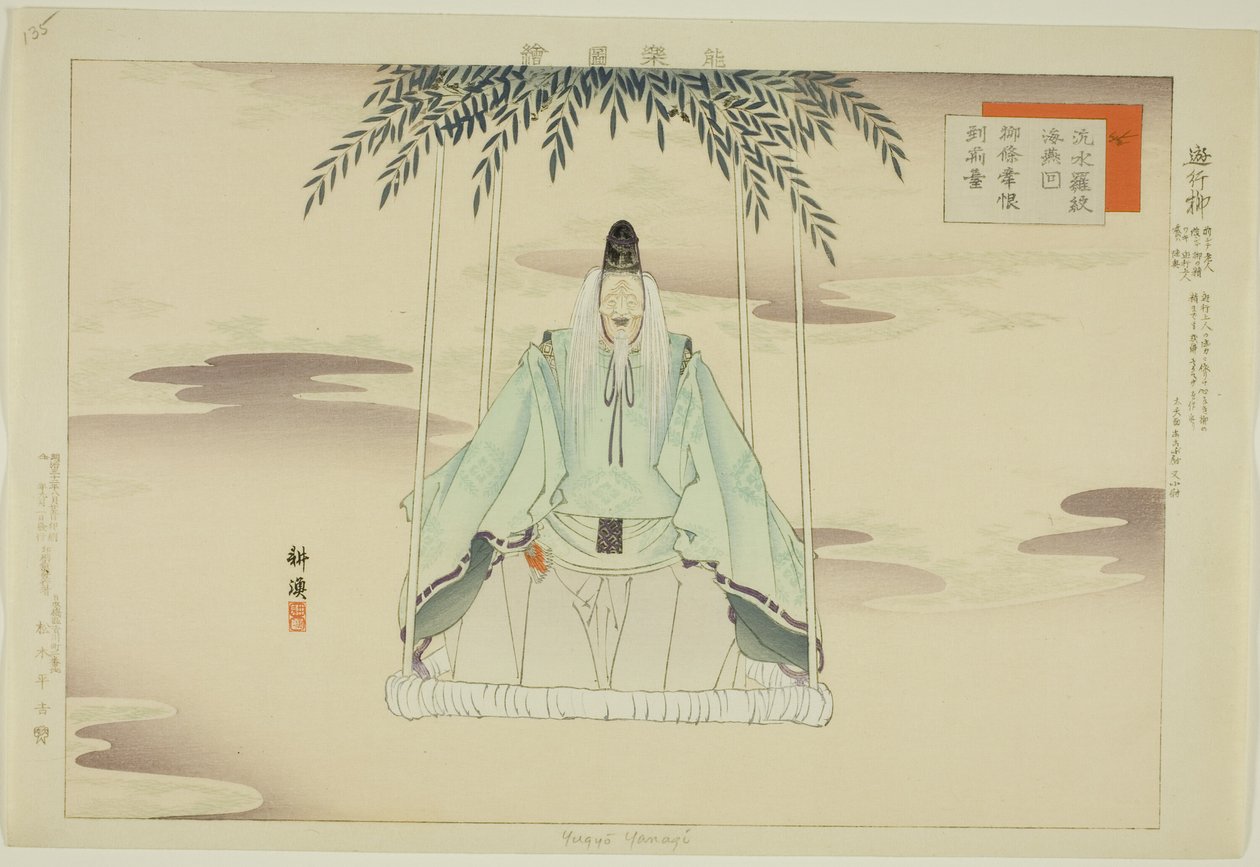 Yugyo Yanagi, sarjasta "Pictures of No Performances (Nogaku Zue)" tekijältä Tsukioka Kogyo