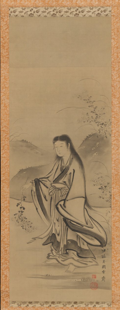 Kiku Jido krysanteemipoika, 1700-luku. tekijältä Tsukioka Sessai