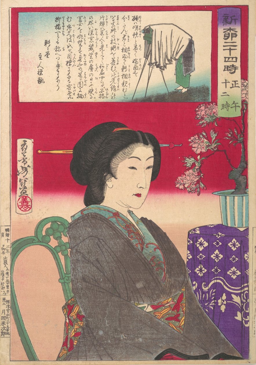 Tyan TY -Foo R Ho RS A T Shinobashi Yanagibashi: 12. Shinyanagi Juyoji, Gzenjinijiji. . . , 1880. tekijältä Tsukioka Yoshitoshi