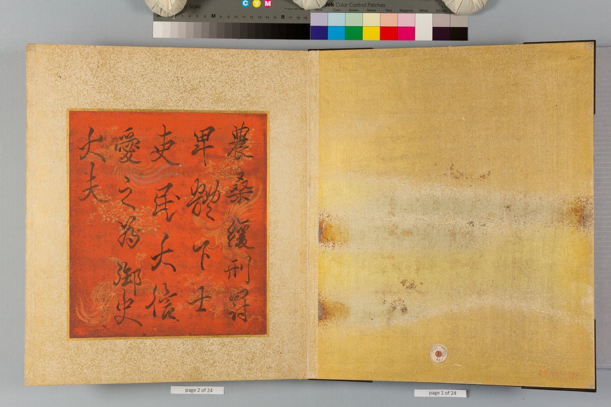 Haukkoja ja kalligrafiaa sisältävä albumi tekijältä Tsunenobu Kano