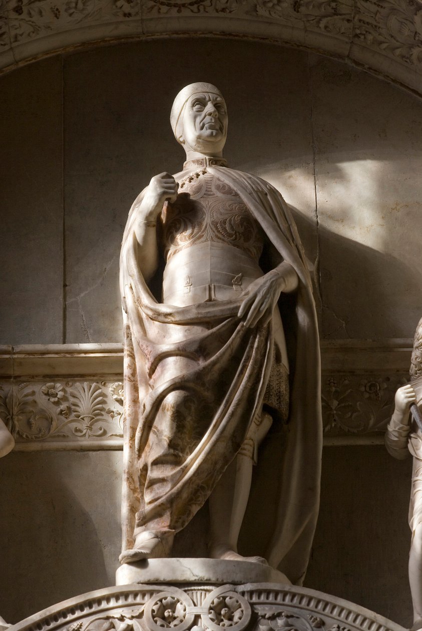 Yksityiskohta Pietro Mocenigon haudasta, Venetsian marmoridoge tekijältä Tullio and Pietro Lombardo