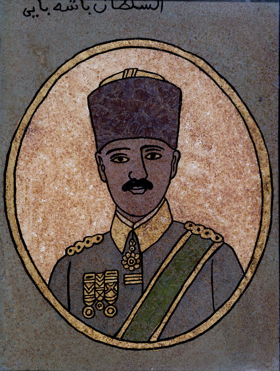 Kemal (Mustapha) Atatürk (1881-1938) 1920-30 (maalattu lasi) tekijältä Tunisian School