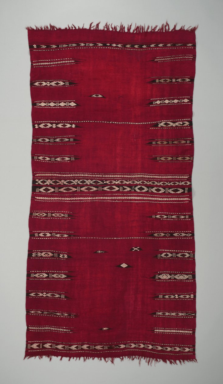 Naisen seremoniallinen vaippa (baqnouq), 1900-luvun alku (villaa ja puuvillaa) tekijältä Tunisian School