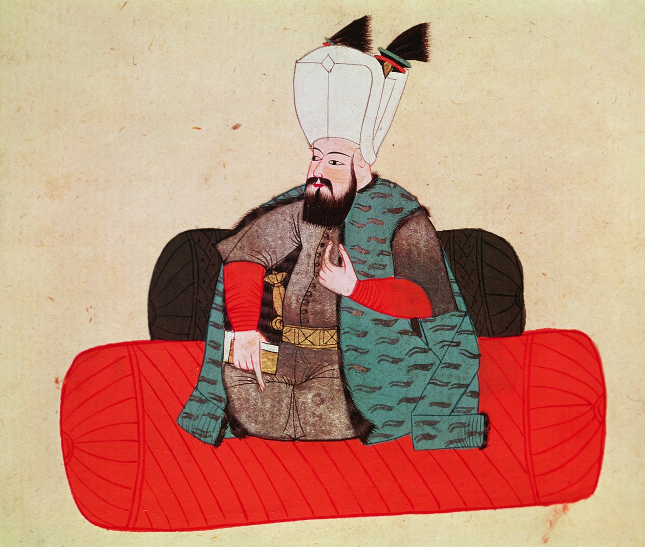 Sulttaani Selim II:n muotokuva "Tuhoaja" tekijältä Turkish School