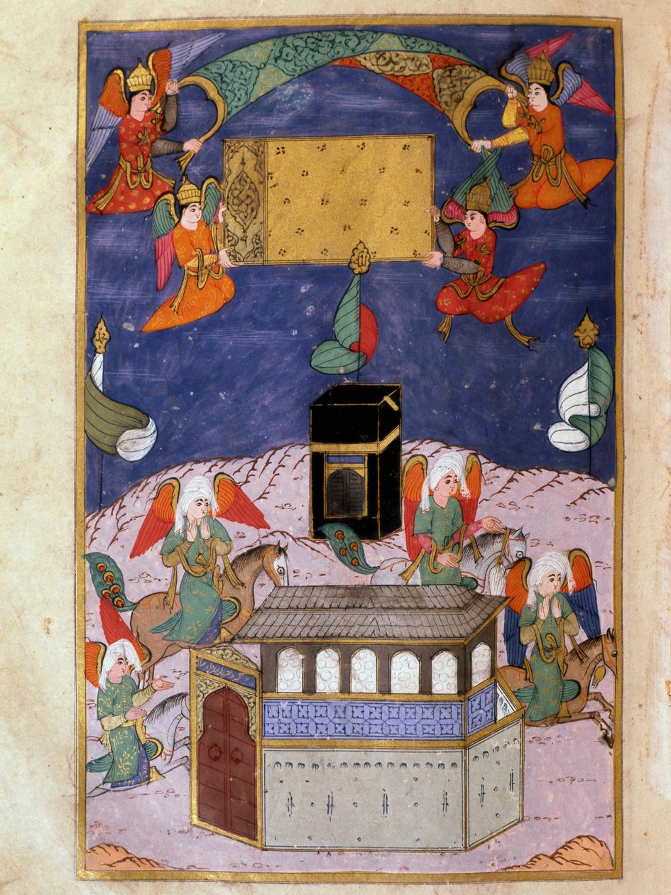 Enkelit koristelevat Kaabaa (Kaaba tai Ka