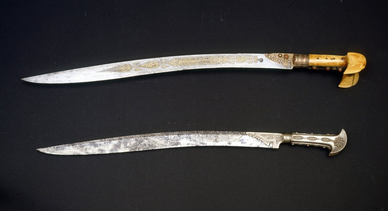 Yatagan, turkkilainen miekka, joka antoi muotonsa pistimelle. 1800-luvulla. tekijältä Turkish School
