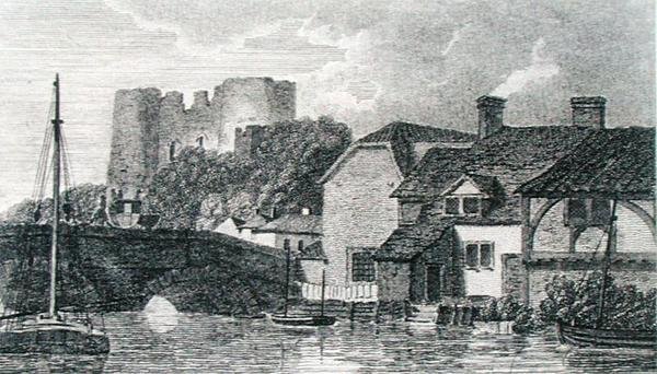 Näkymä Tunbridgeen, kaivertanut Murray, Michael Faradayn leikekirjasta (kaiverrus) tekijältä Turner (after)
