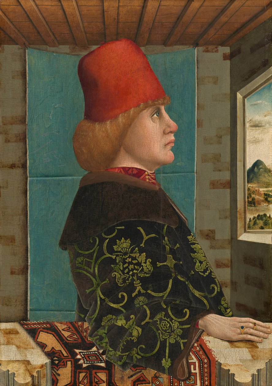 Miehen muotokuva tekijältä Tyrolean 15th Century