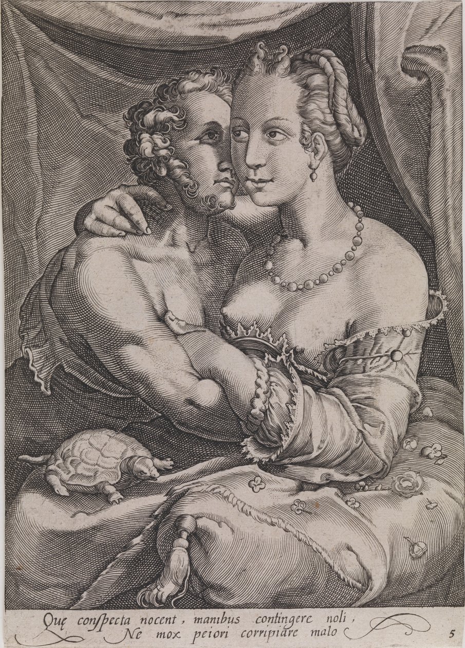 Kosketus tekijältä Ubekendt efter Jan Saenredam efter Hendrick Goltzius