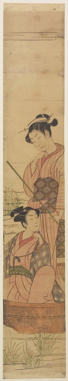 Nuori pari veneessä kuun alla, n. 1770-72 tekijältä Uchimasa