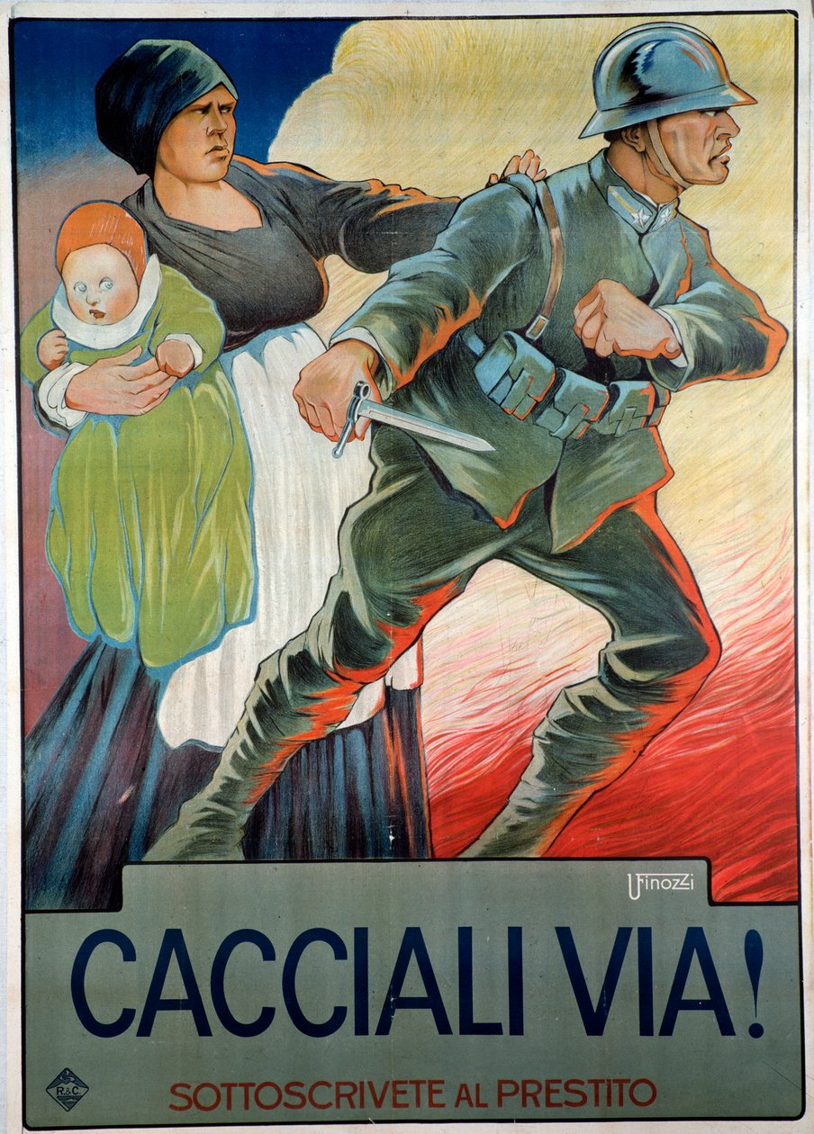 Propagandafasistinen juliste kansallislainalle, 1900-luku tekijältä Ugo Finozzi