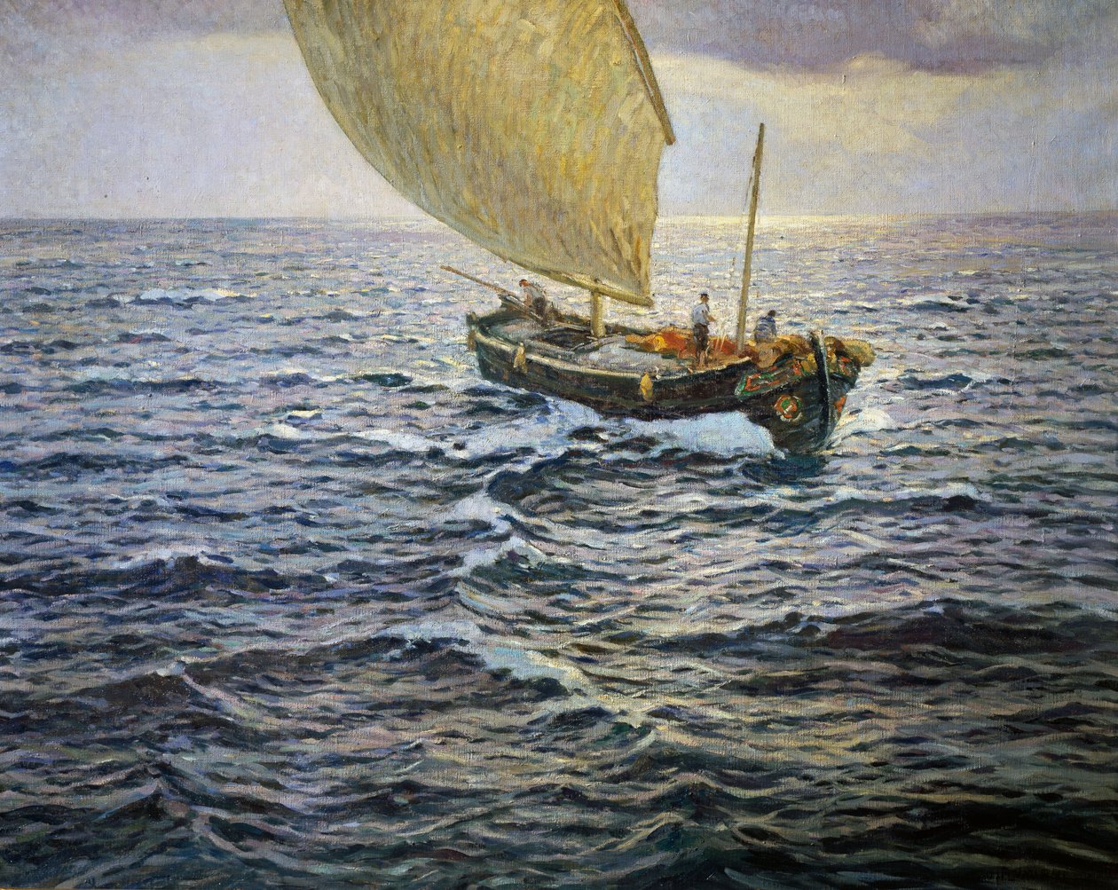 Hopeatunti, Ugo Flumiani (1876-1938), öljy tekijältä Ugo Flumiani