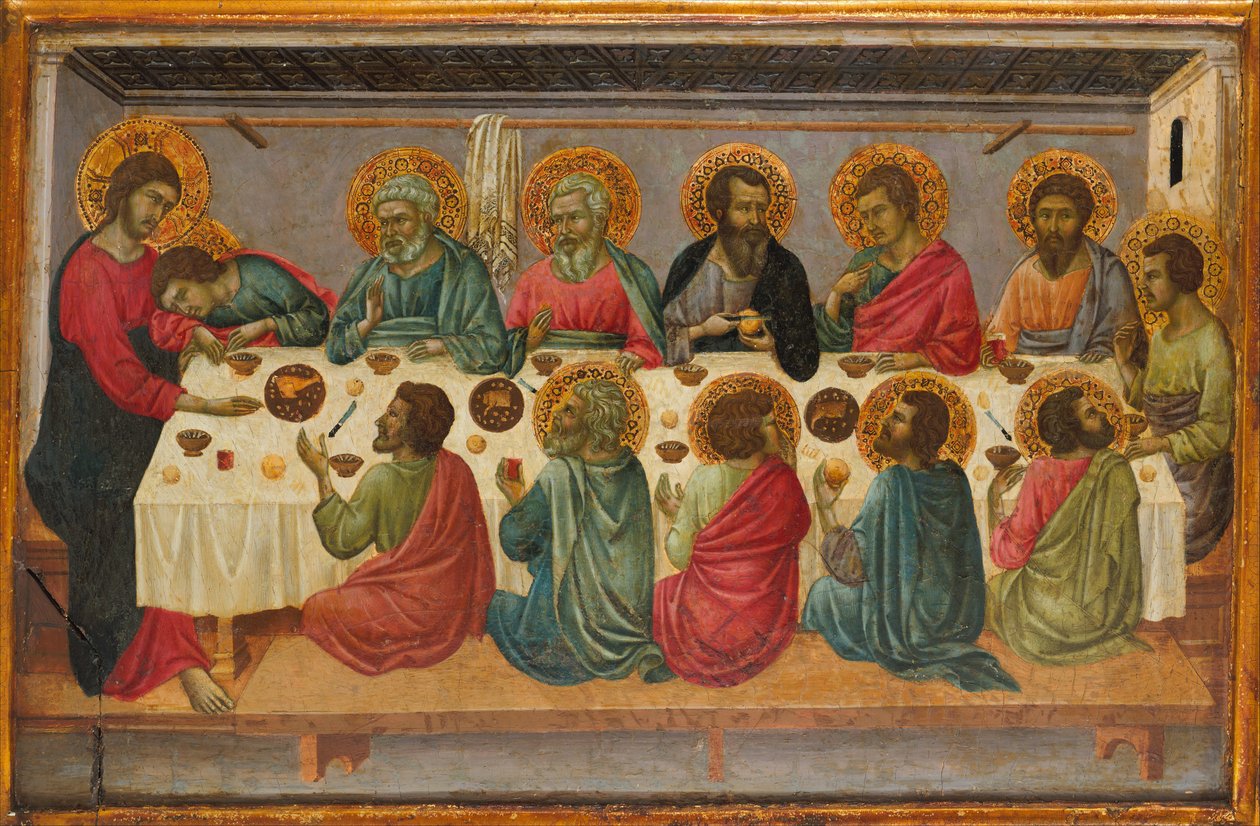 Viimeinen ehtoollinen, n. 1325-30. tekijältä Ugolino da Siena