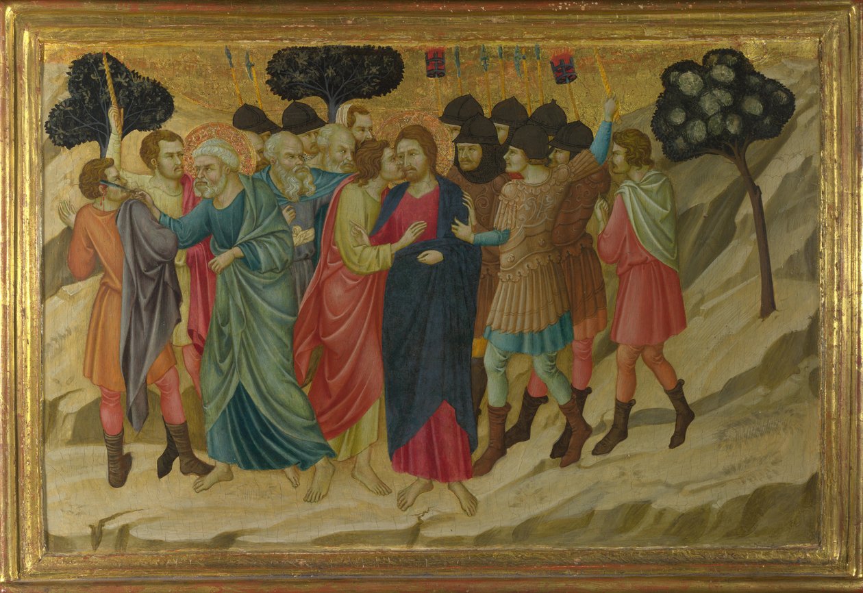 Kristuksen pettäminen Santa Crocen basilikasta, Firenzestä, n. 1324-1325 tekijältä Ugolino di Nerio