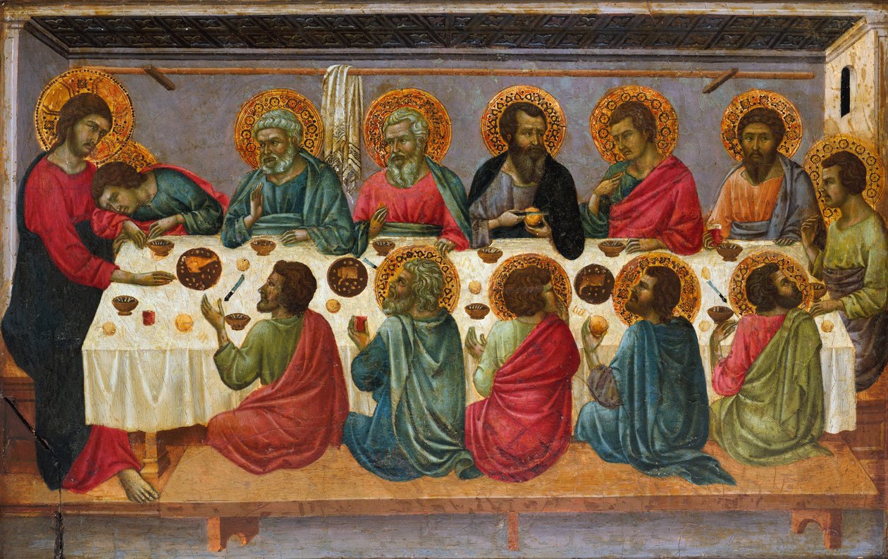 Viimeinen ehtoollinen, 1310-1315 tekijältä Ugolino di Nerio