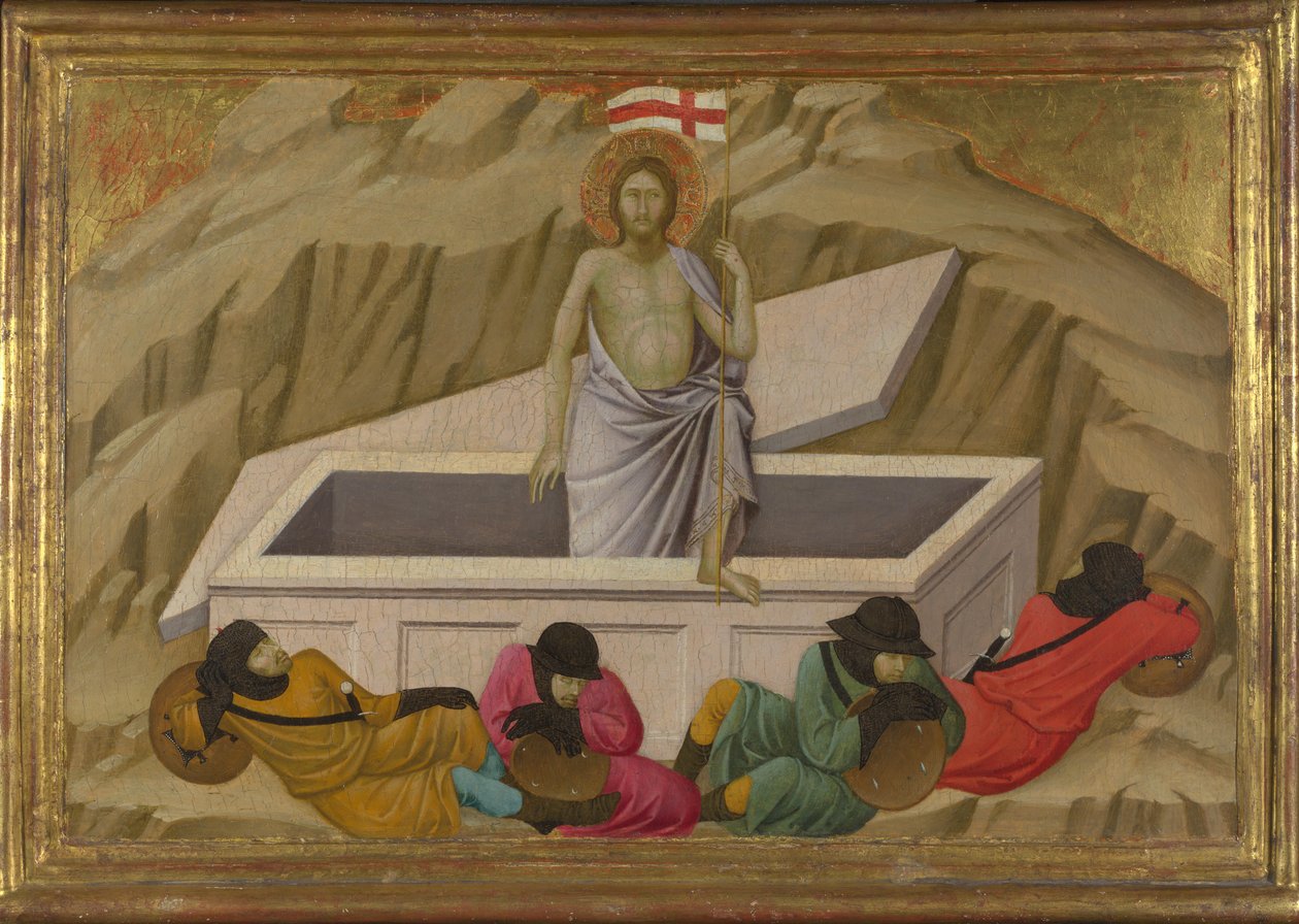 Ylösnousemus Santa Crocen basilikasta, Firenze, n. 1324-1325 tekijältä Ugolino di Nerio