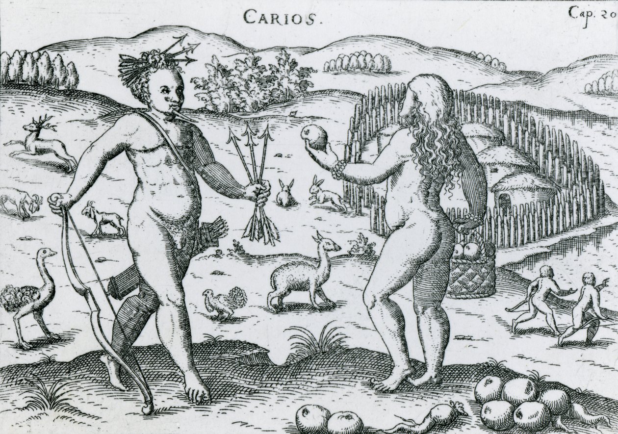 Paraguayn Carios, 1599 tekijältä Ulrich Schmidl
