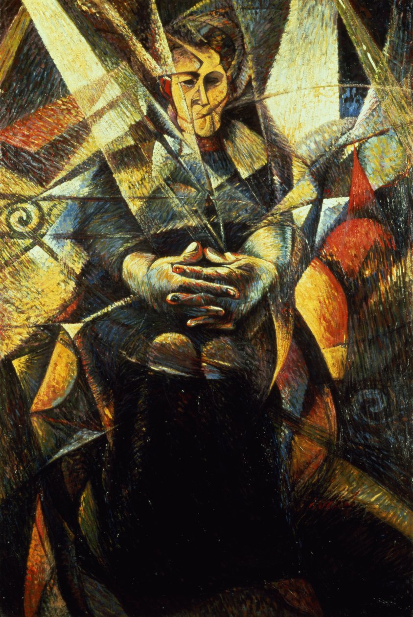 Istuvan naisen muotokuva tekijältä Umberto Boccioni