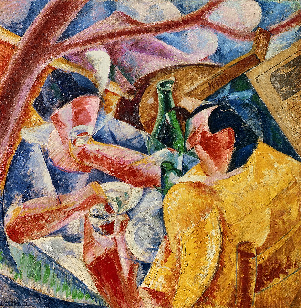 Pergolan alla Napolissa tai Pergolan alla , 1914 tekijältä Umberto Boccioni