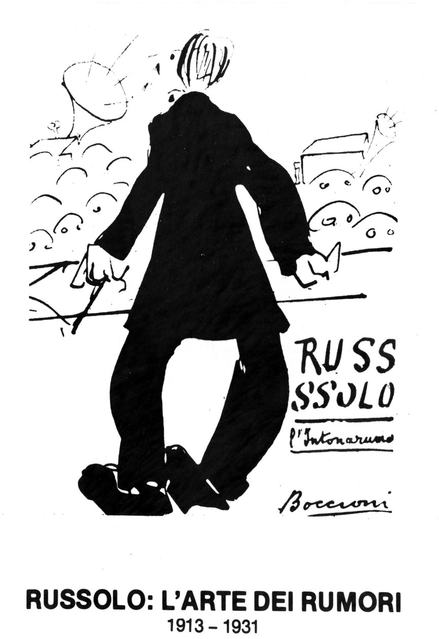 Umberto Boccionin suunnitteleman Russolon futuristisen konsertin "L
