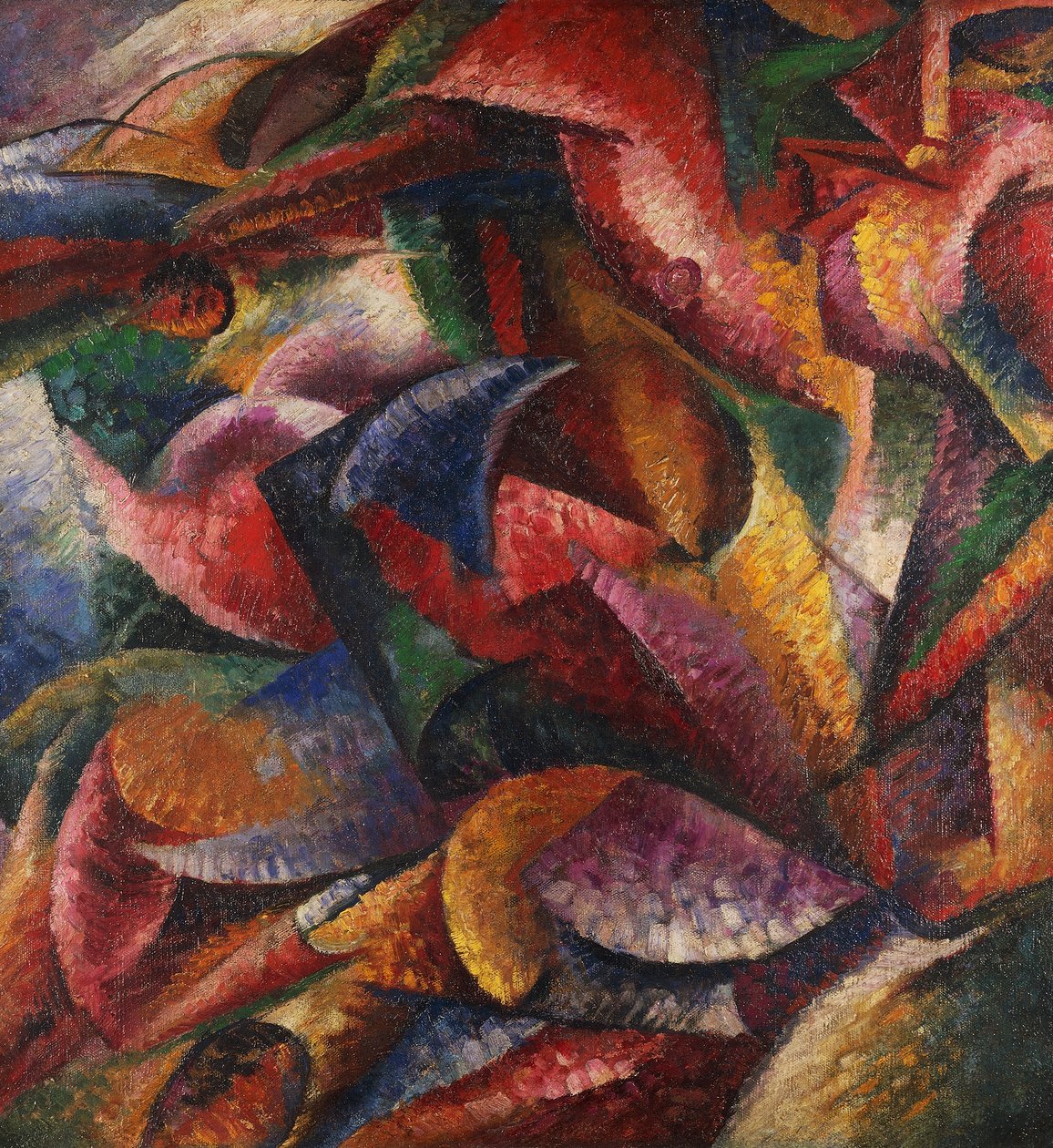 Umberto Boccionin (1882-1916) ihmiskehon dynamiikka, öljy kankaalle tekijältä Umberto Boccioni