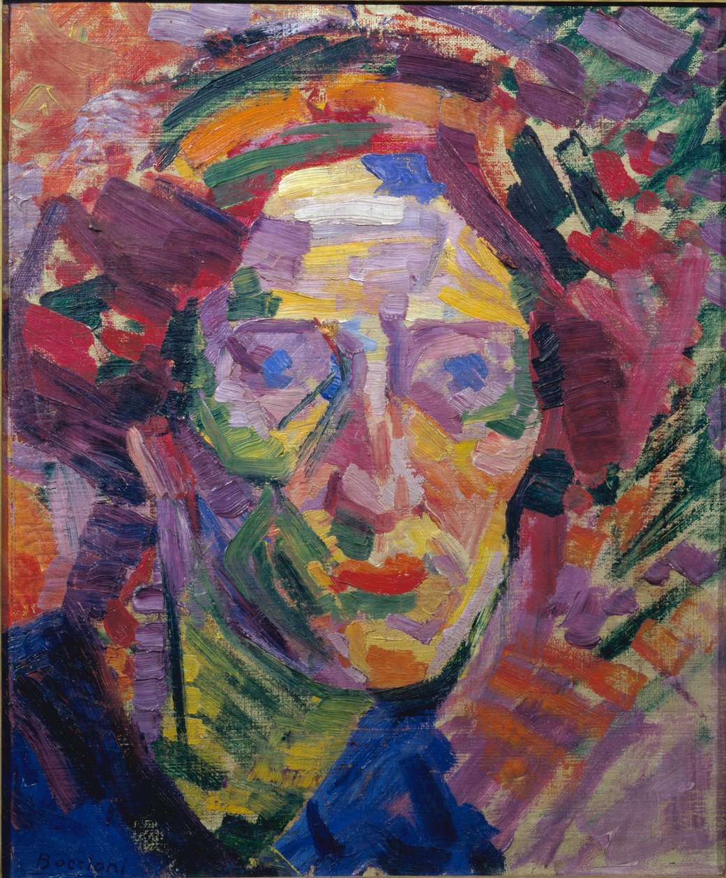 Futurismi: "" Naisen muotokuva" tai "" Kreivitär Casanovan muotokuva"" Umberto Boccionin (1882-1916) maalaus tekijältä Umberto Boccioni