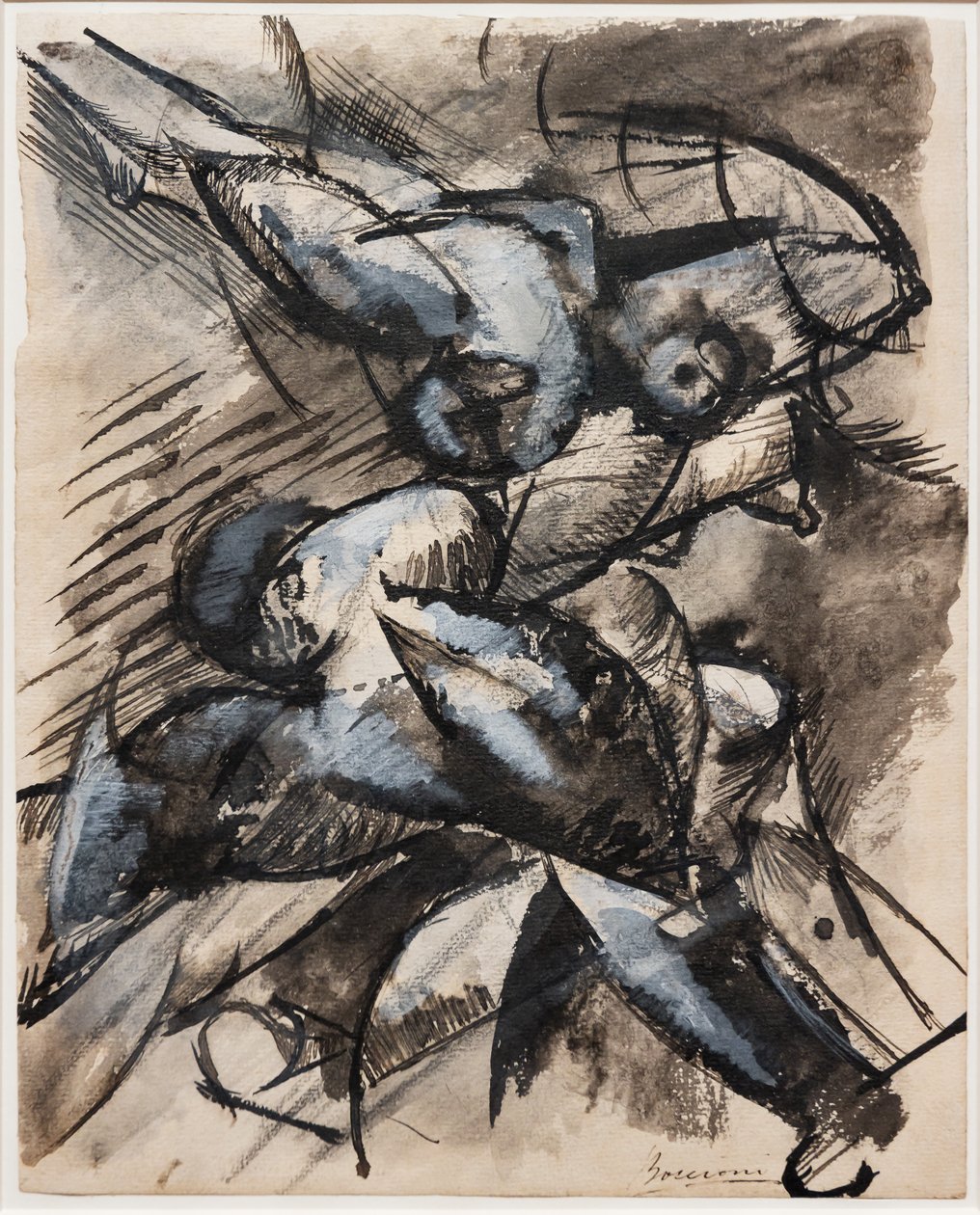 Haluan ohjata ihmisen muotoja liikkeessä (Dynamic Decomposition) tekijältä Umberto Boccioni