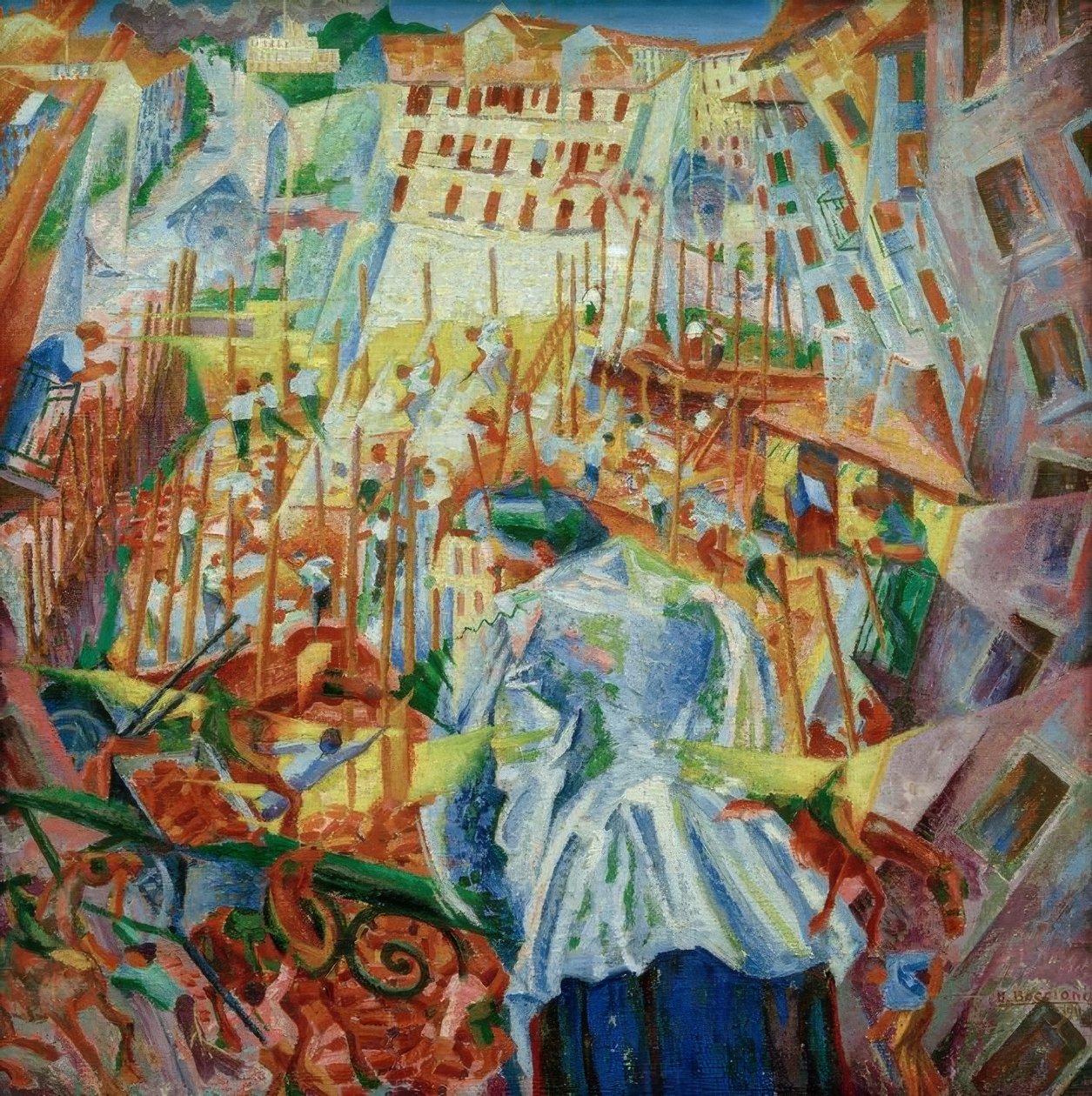 La strada entra nella casa tekijältä Umberto Boccioni