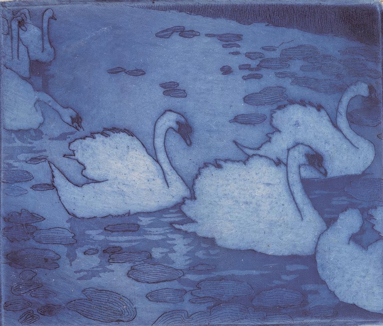 Schwäne tekijältä Umberto Boccioni