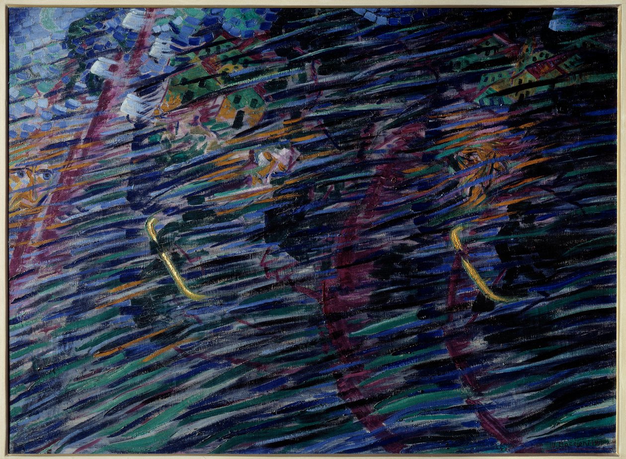 Sielun tila: ne, jotka jättävät Umberto Boccionin (1882-1916) maalauksen 1911 Milano, Pinacotheque de Brera tekijältä Umberto Boccioni