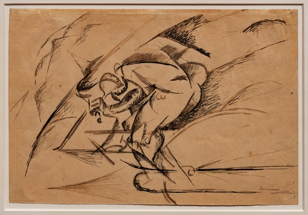 Tutkimuksia pyöräilijän dynamiikasta tekijältä Umberto Boccioni