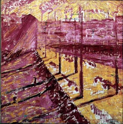Milanon esikaupunki tekijältä Umberto Boccioni