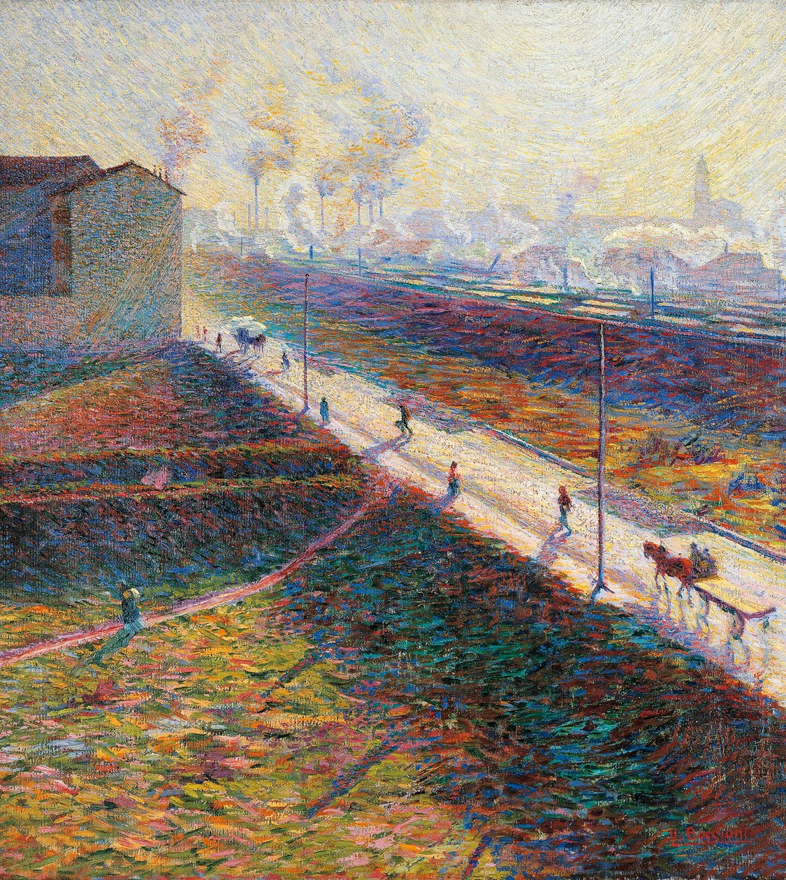 Aamu, Umberto Boccioni (1882-1916), öljy kankaalle, 60x55 cm tekijältä Umberto Boccioni