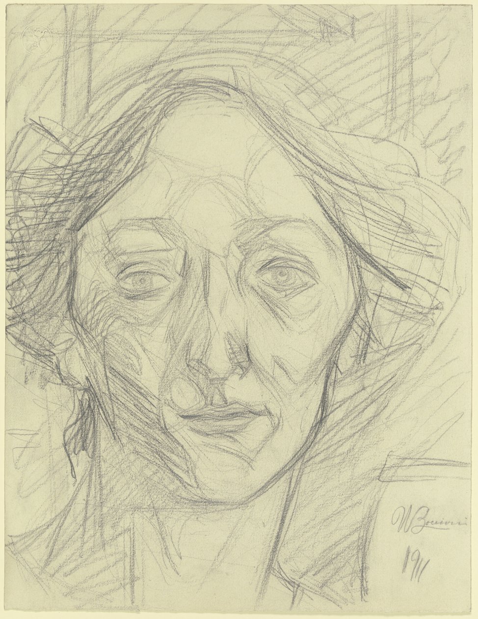 Naisen pää tekijältä Umberto Boccioni