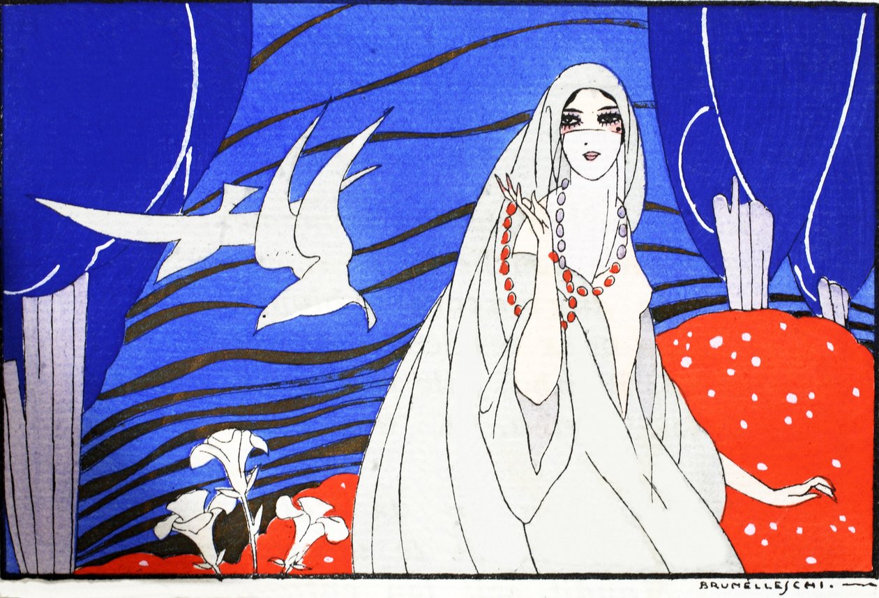 Arabian Nights (pochoor print) tekijältä Umberto Brunelleschi
