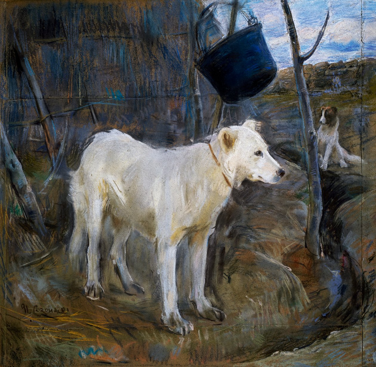 Procolon vartija, Umberto Coromaldin (1870-1948) maalaus. Italia tekijältä Umberto Coromaldi