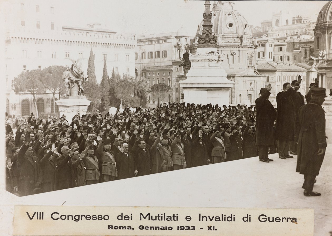 "Sodan vammautuneiden ja invalidien VIII kongressi - Rooma, tammikuu 1933 - 11" (m/v kuva) tekijältä Umberto Palleschi