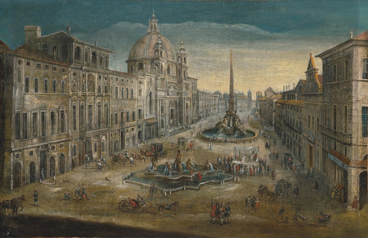 Ansicht der Piazza Navona Roomassa tekijältä Unbekannt Unbekannt