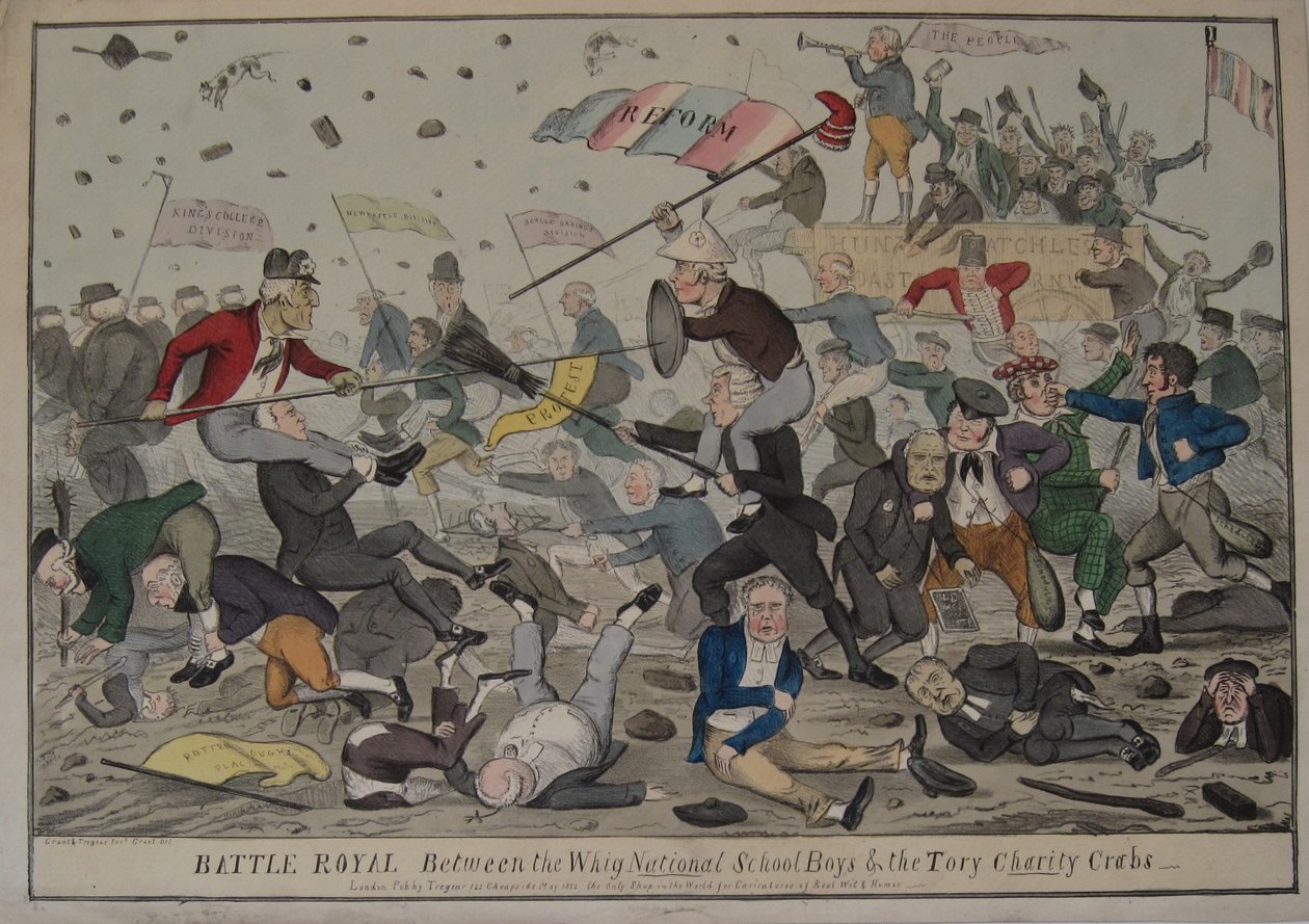 Battle Royal Whig National School Boysin ja Tory Charity Rapujen välillä tekijältä Unbekannt Unbekannt