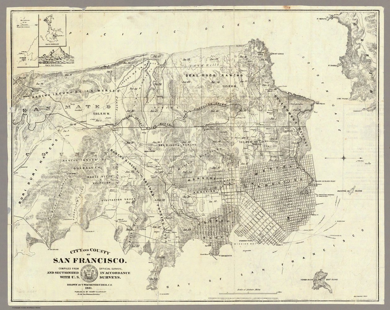 San Franciscon kaupunki - 1861 tekijältä Unbekannt Unbekannt