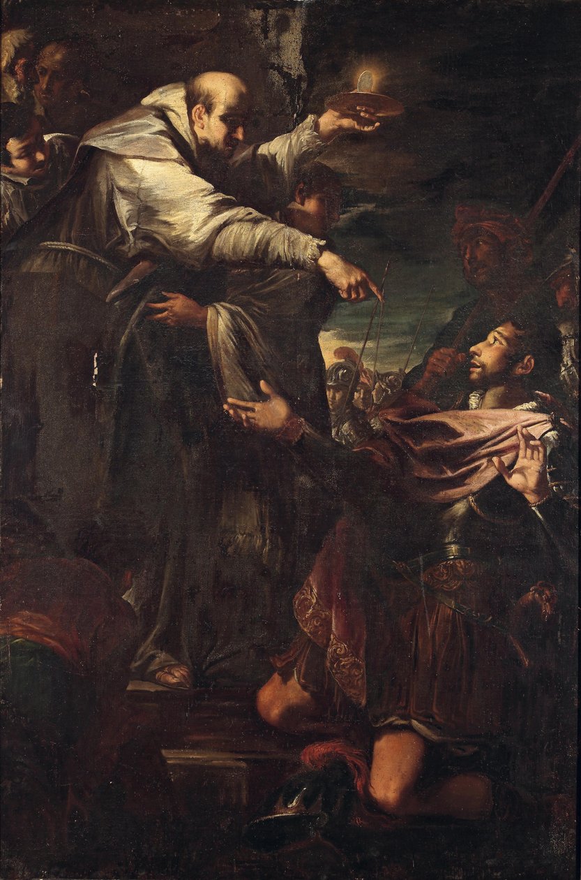 Die Bekehrung des Herzogs Wilhelm von Aquitanien durch den heiligen Bernhard von Clairvaux tekijältä Unbekannt Unbekannt