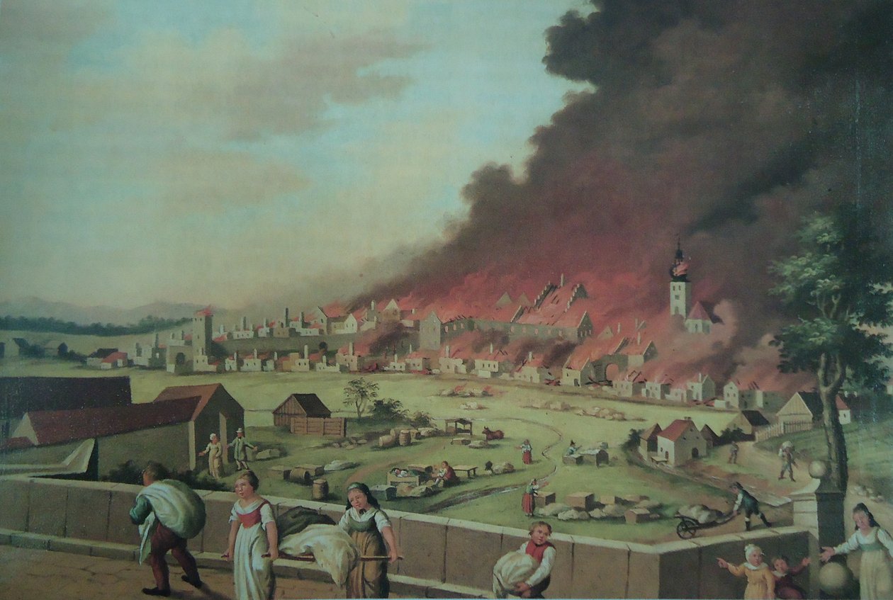 Tirschenreuthin suuri tuli 1814 tekijältä Unbekannt Unbekannt