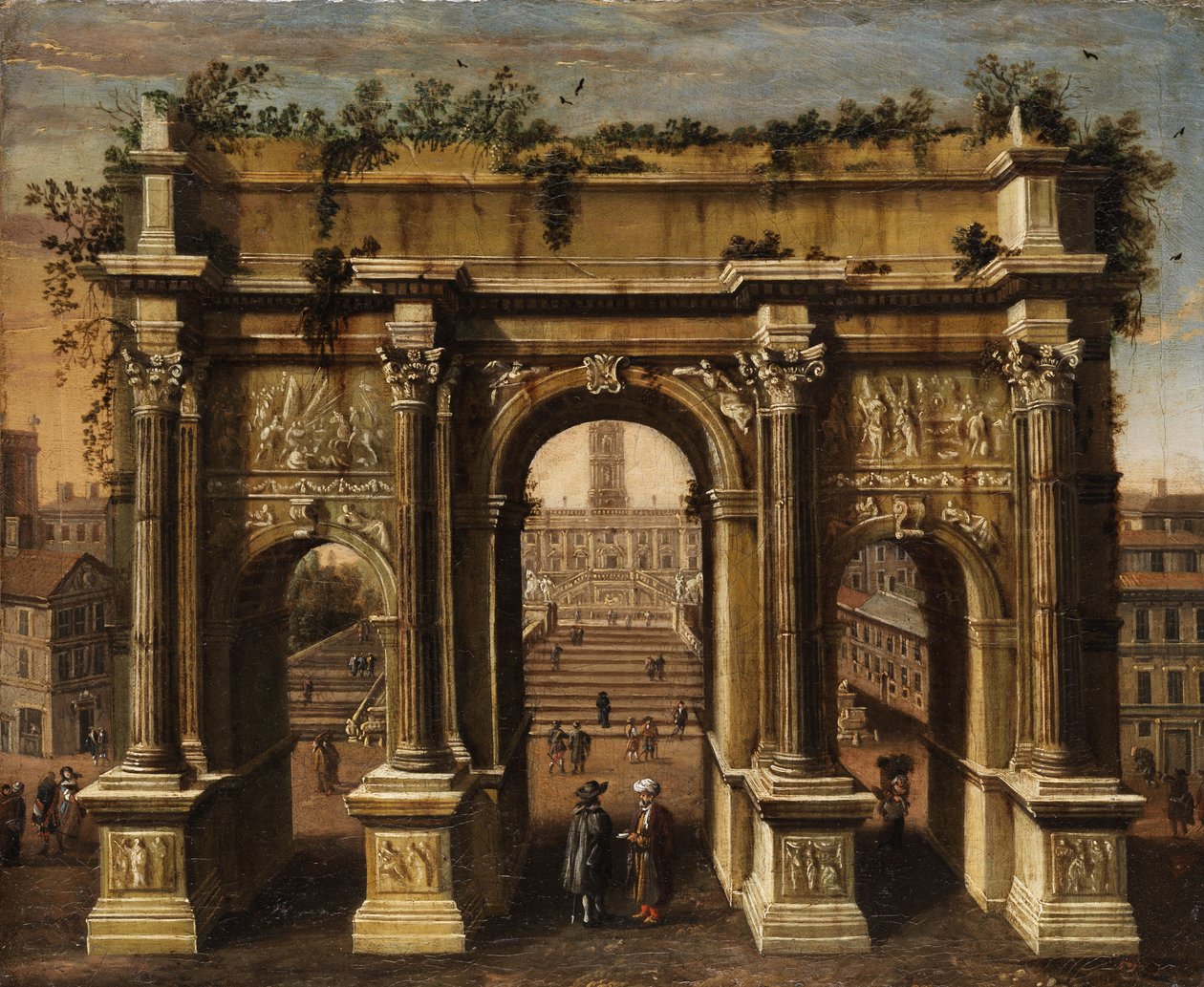 Idealansicht Septimius-Severus-Bogen und Kapitol tekijältä Unbekannt Unbekannt
