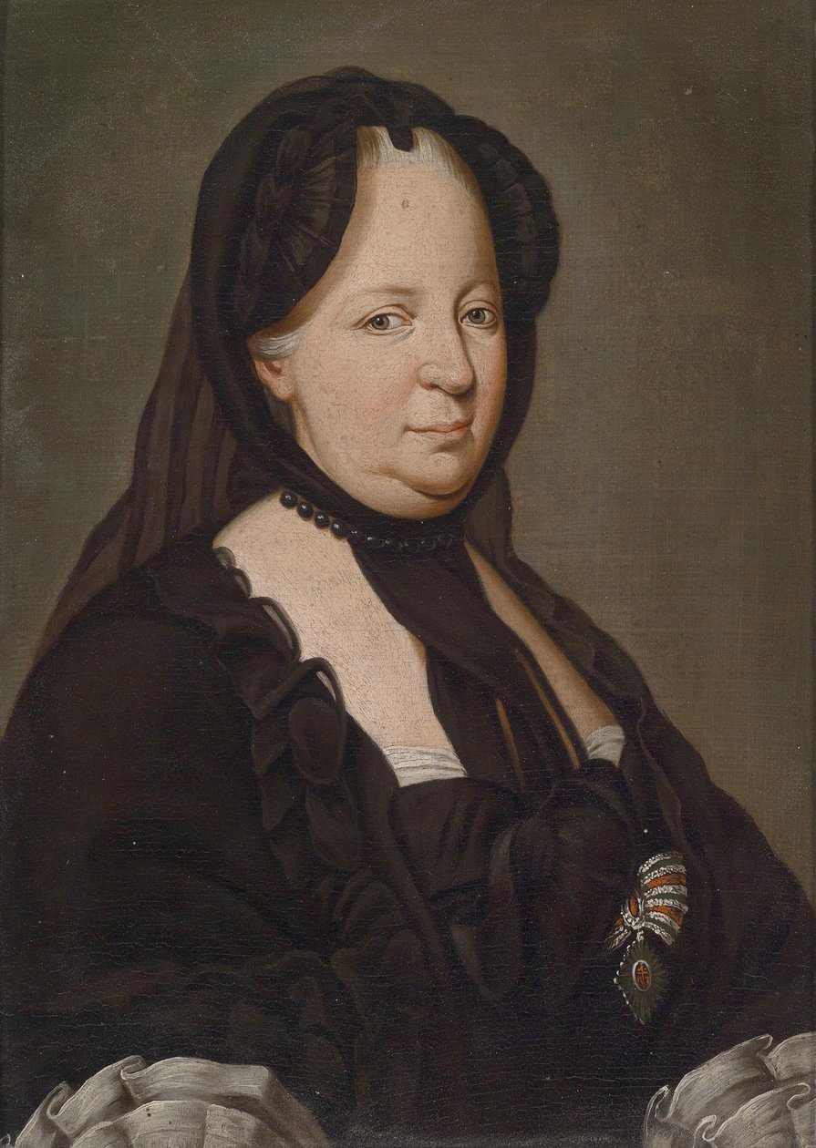 Kaiserin Maria Theresia Witwentrachtissa tekijältä Unbekannt Unbekannt