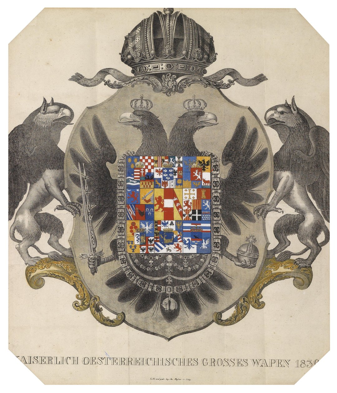 Kaiserlich österreichisches großes Wappen tekijältä Unbekannt Unbekannt
