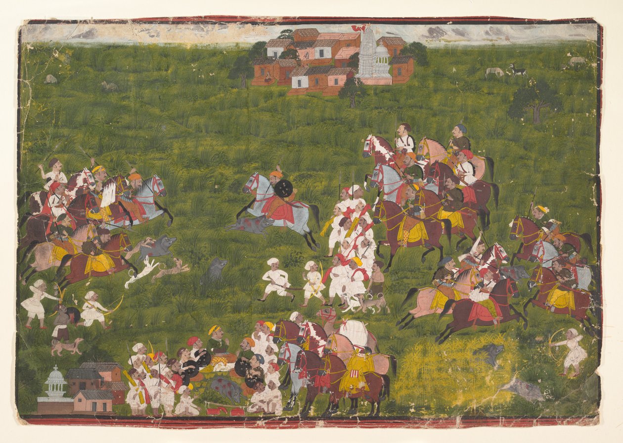 Maharana Sangram Singhin metsästys villisika tekijältä Unbekannt Unbekannt