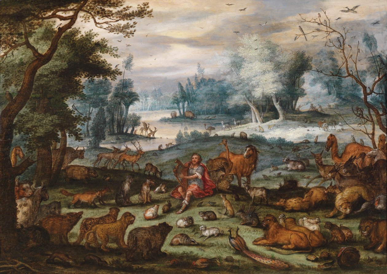 Orpheus bezaubert Bäume und Tiere tekijältä Unbekannt Unbekannt