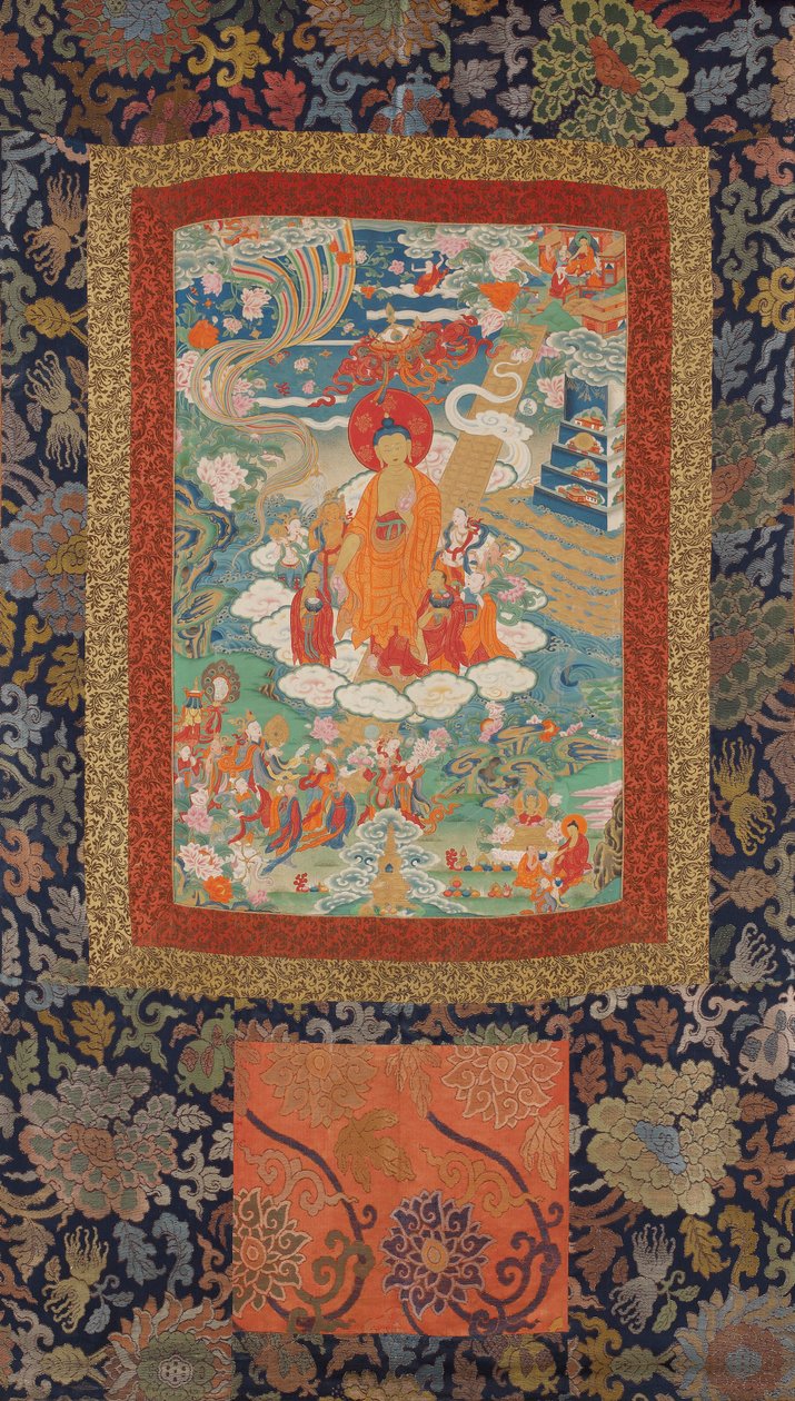 Shakyamuni laskeutuu 33 jumalan taivaasta tekijältä Unbekannt Unbekannt